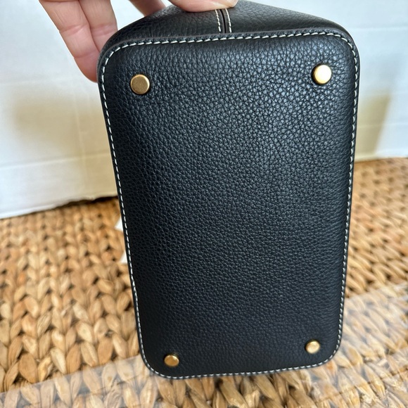 New Tory Burch Felix Bucket Bag Leather Black Crossbody Purse 144028 - Picture 6 of 11